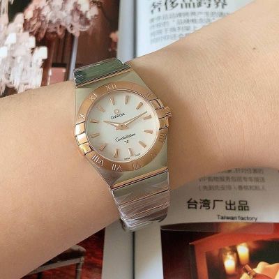 Omega Double Eagle 24/27mm Lady Swiss Quartz Movement Green/White Face Watch water resistant swiss made